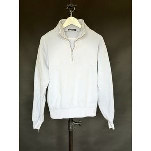 Brandy Melville 1/4 Zip Sweatshirt Light Powder Blue Size Medium